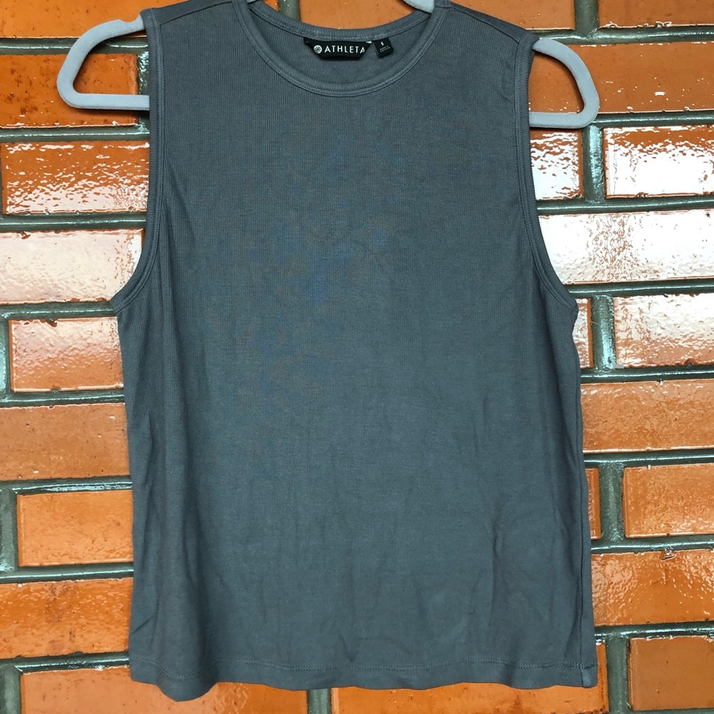 Athleta ribbed tank top crop revive Sz S